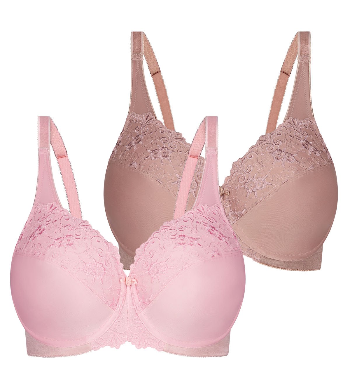 Embroidered Minimiser Twin Pack Bra In Pink Triumph Lingerie 