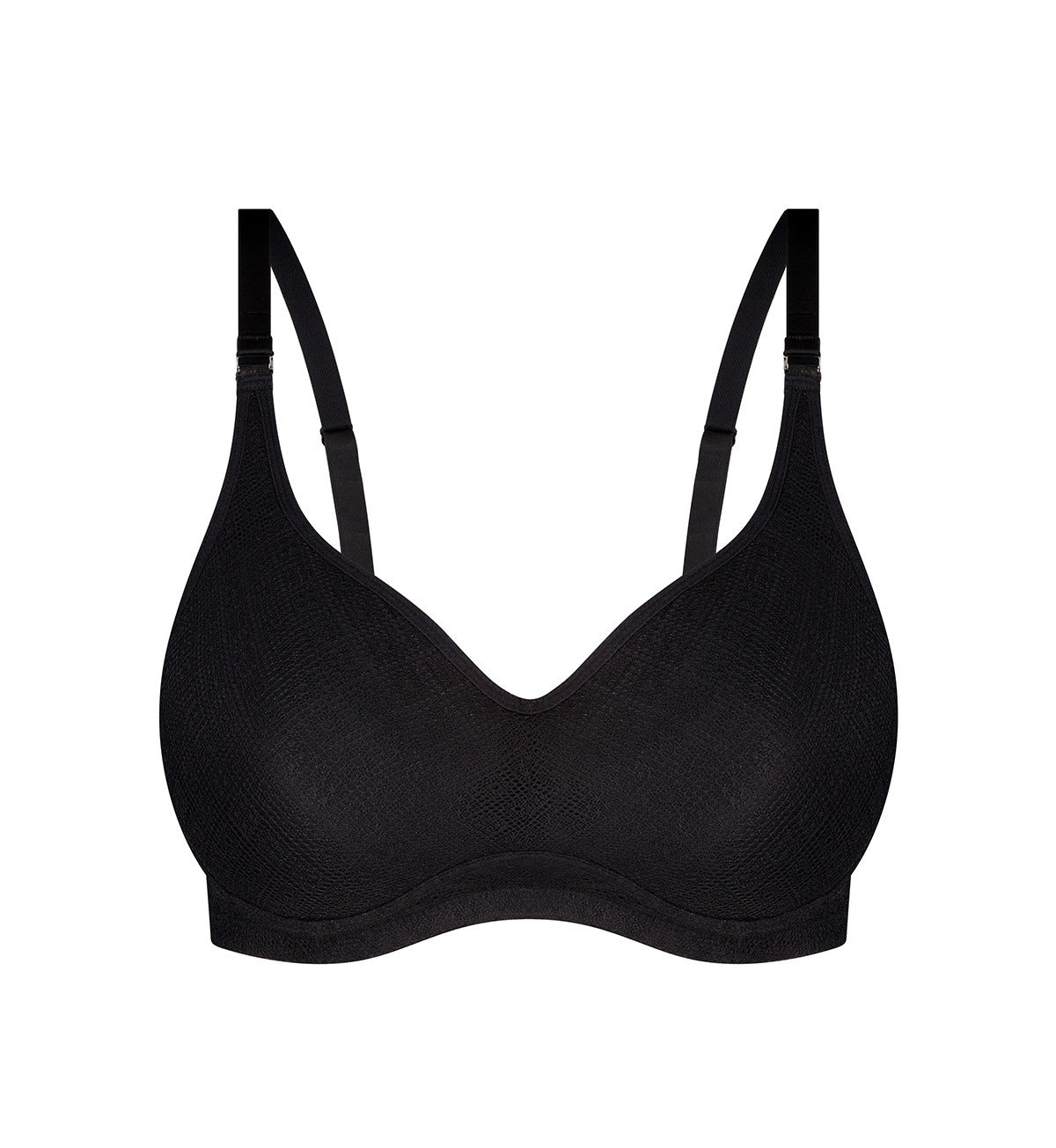 Triumph Lace Maternity Wirefree Bra, Black, D-H - Bras