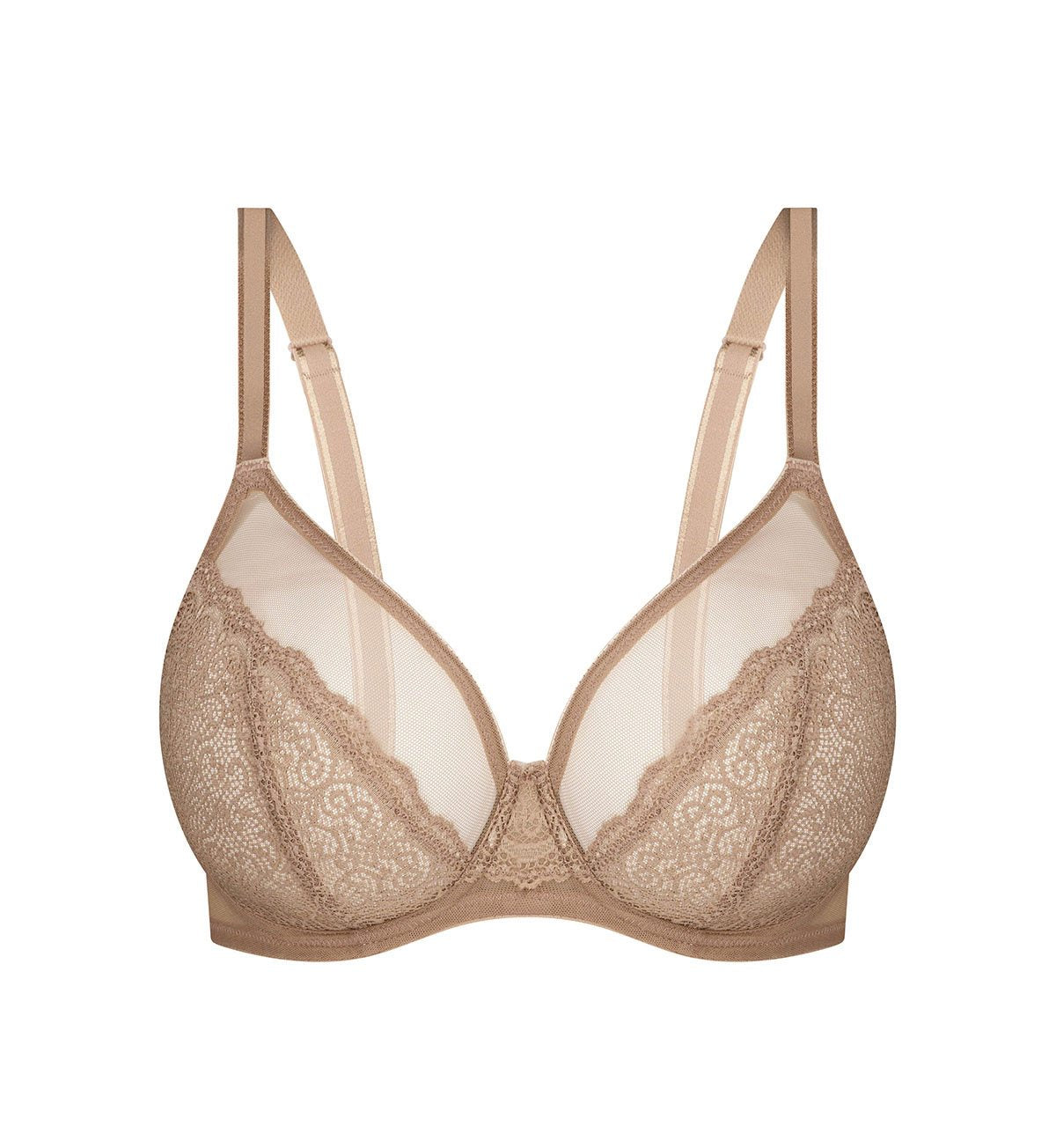 Sheer Minimiser Bra In beige