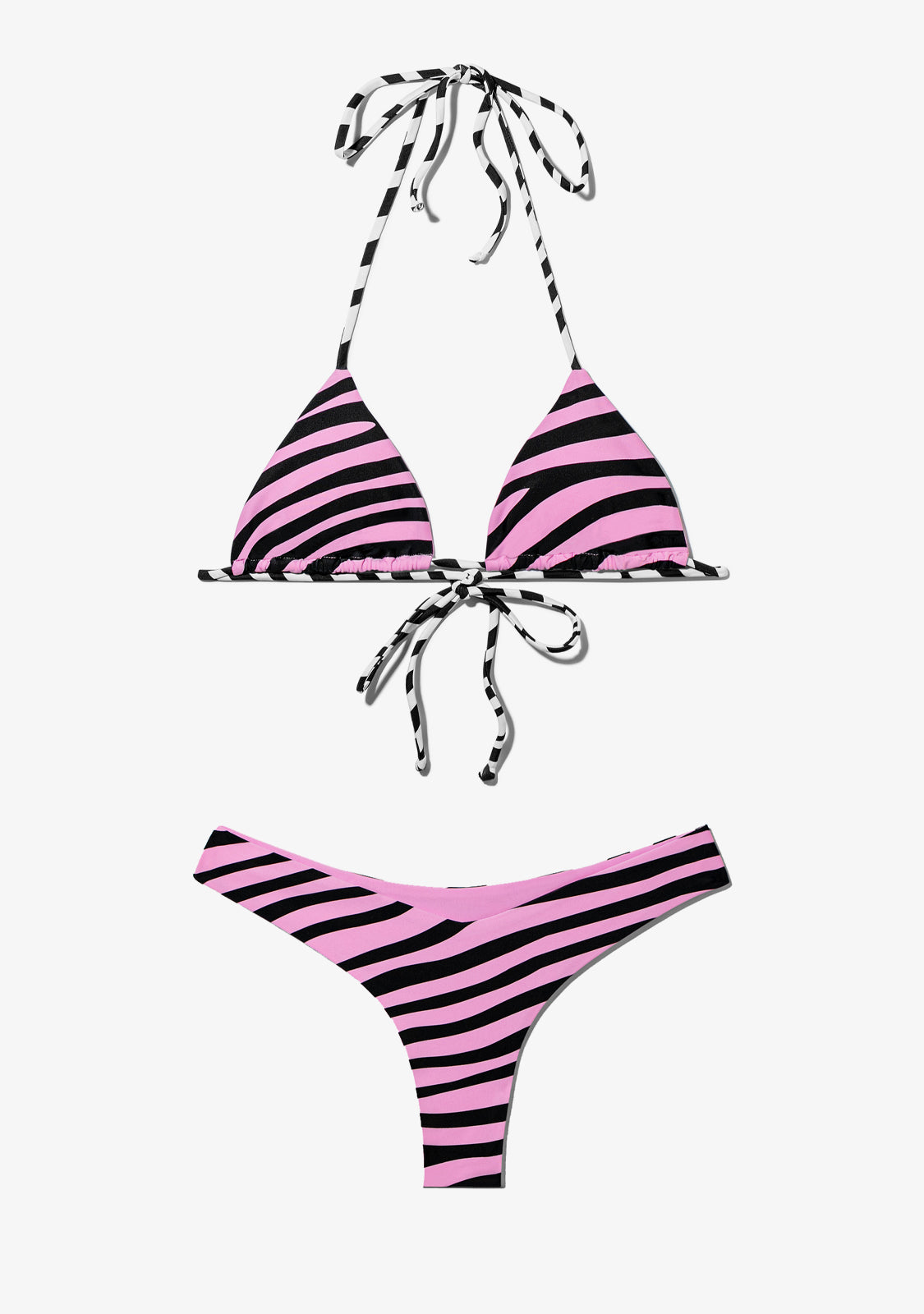 Image of Samoa Top + Fiji Bottom Bikini Zebra Pink