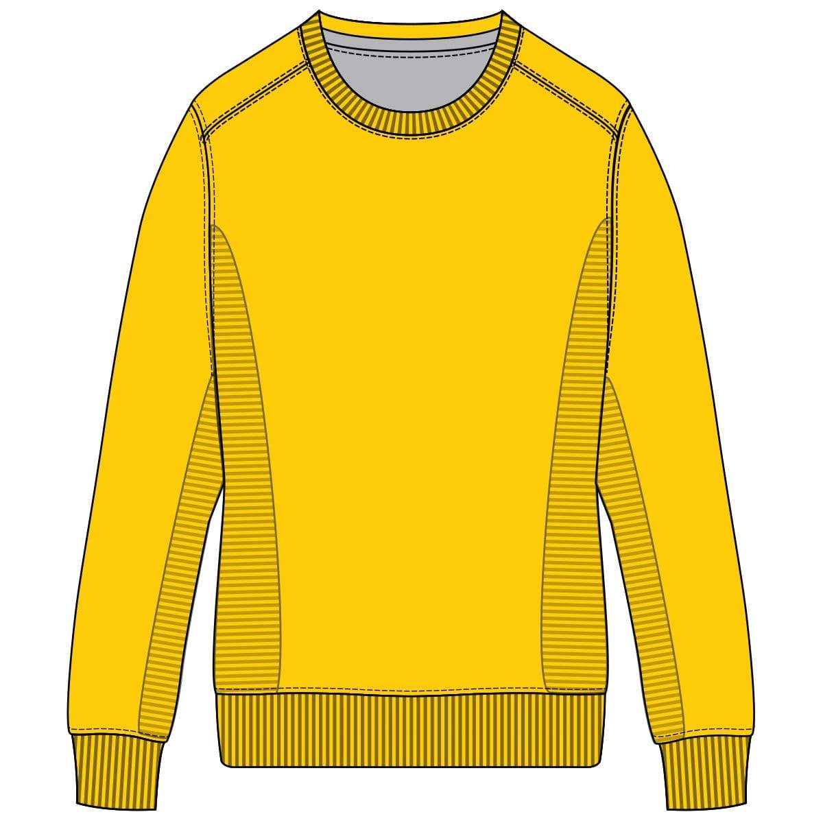 yellow crew neck sweater women's