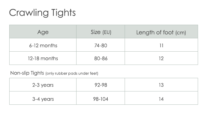 Size Guide, Size Chart