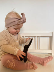 GoBabyGo crawling tights in dusty rose