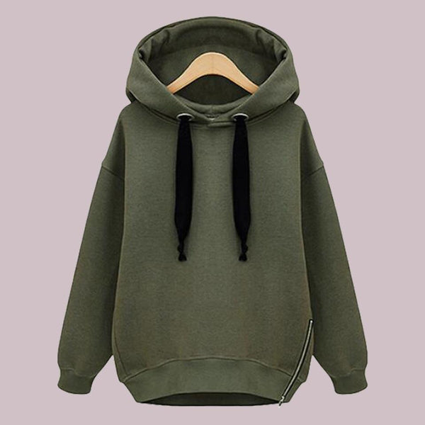 oversized hoodie zipper
