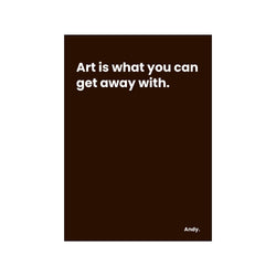 Andy quote - Black — Art print by Mugstars CO from Poster & Frame