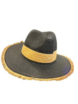 Black/Tan Beach Hat