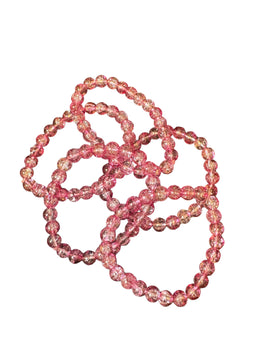 Pink Marble Beaded Bracelet