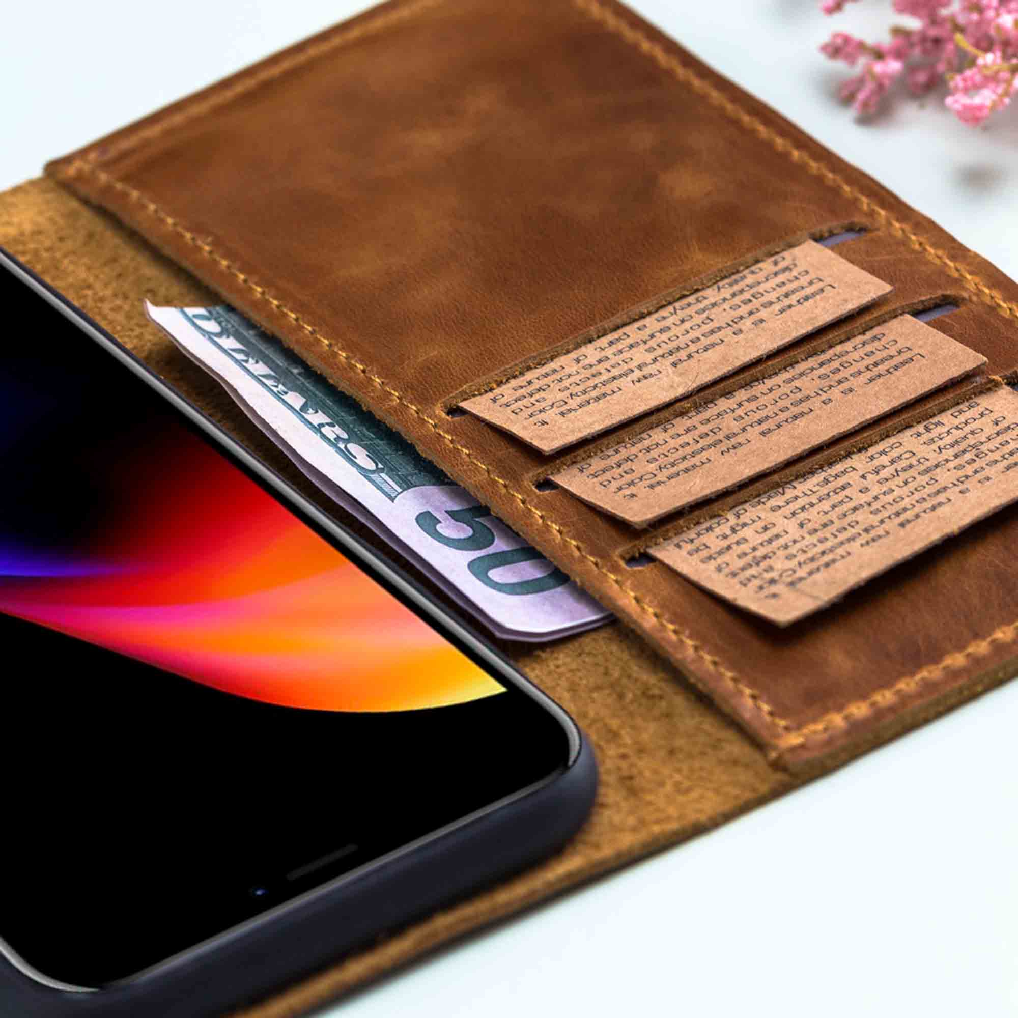 Sirius Leather Wallet Case For Iphone Xs Max 6 5 Tan Saracleather