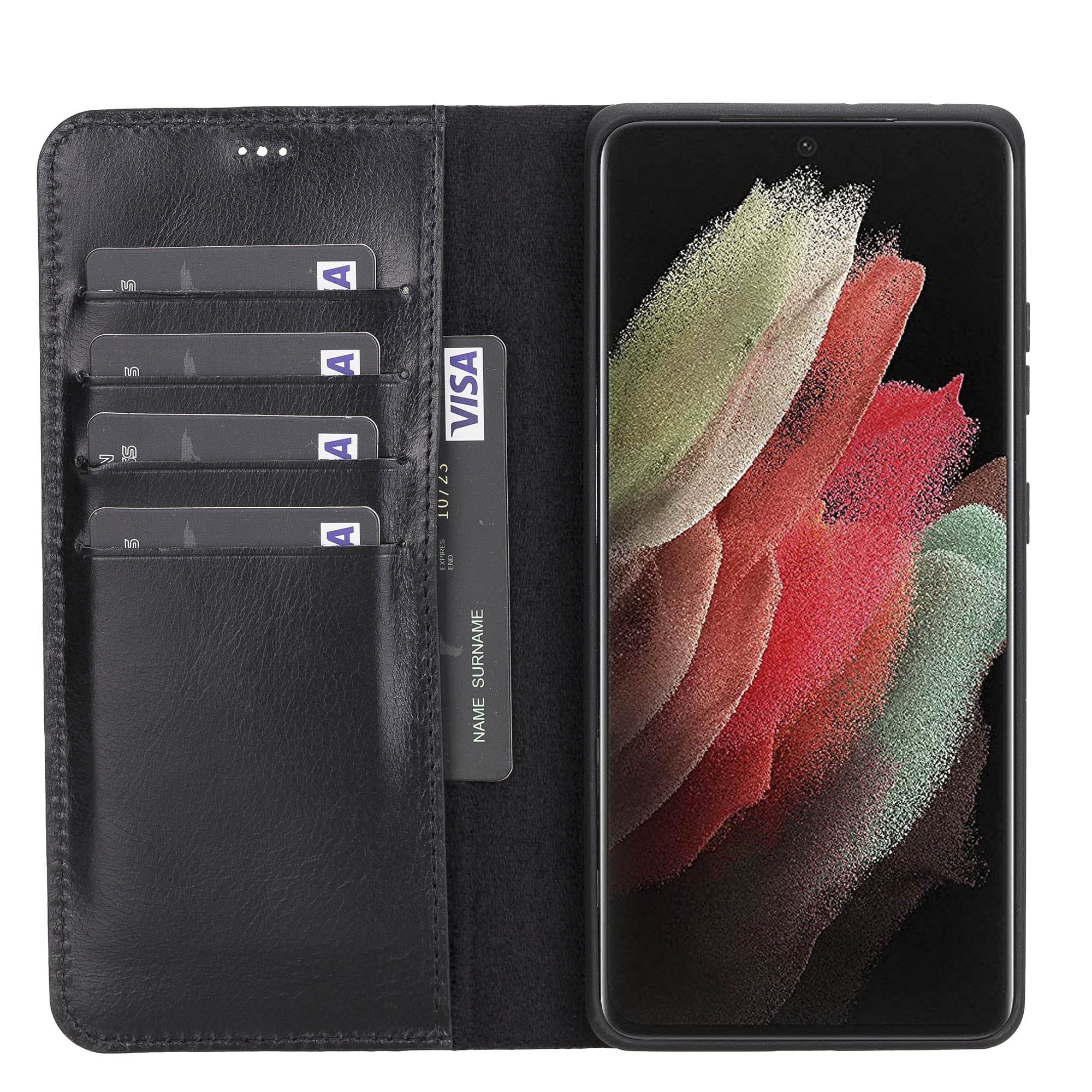 Magic Magnetic Detachable Leather Wallet Case For Samsung Galaxy S21 U 