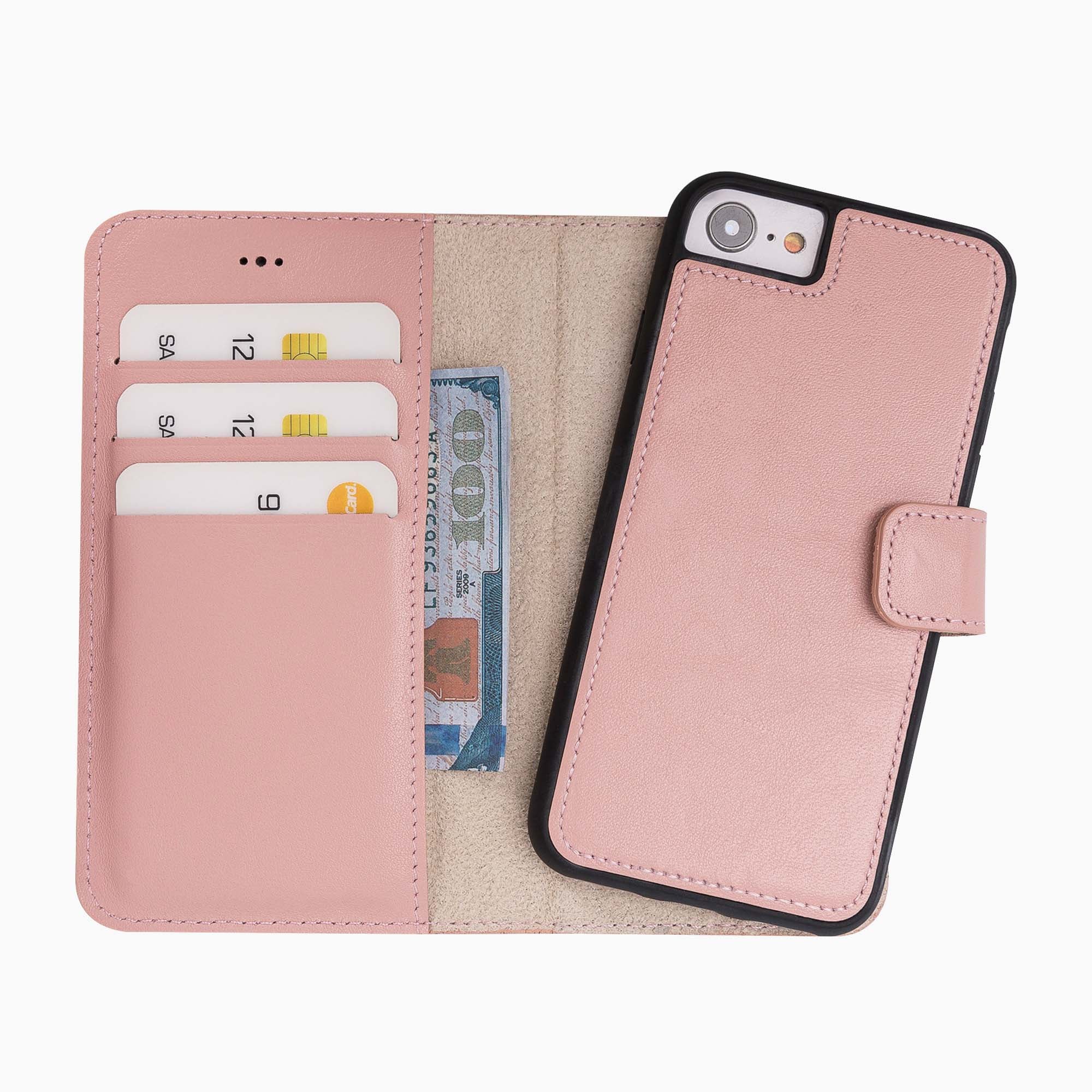 Voorzichtigheid Catena wakker worden Magic Magnetic Detachable Leather Wallet Case for iPhone SE 2022 / iPh –  saracleather