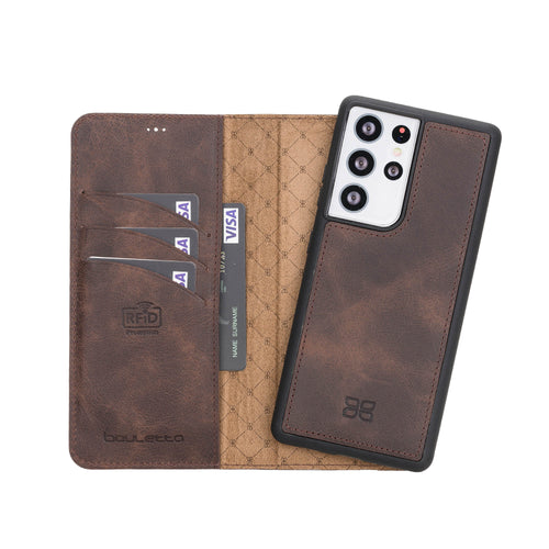 Magic Magnetic Detachable Leather Wallet Case With Rfid For Samsung Ga Saracleather