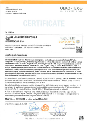 Certifié Standard 100 par Oeko-tex