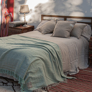 Ropa de cama de lino natural jaspeado  – 