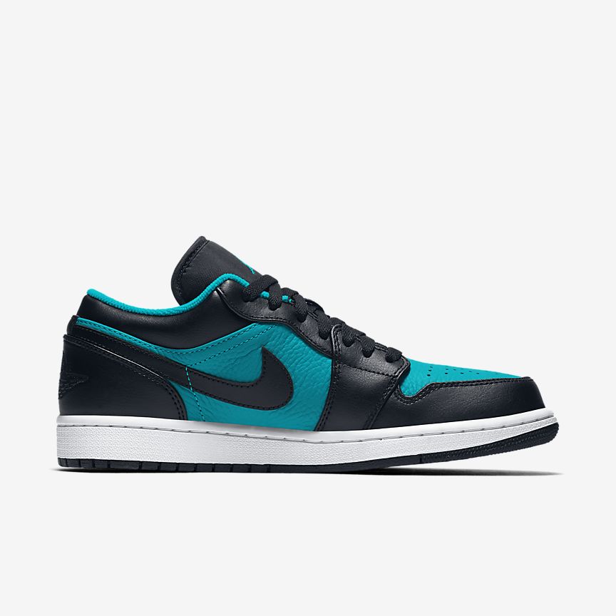 air jordan 1 low black turbo green