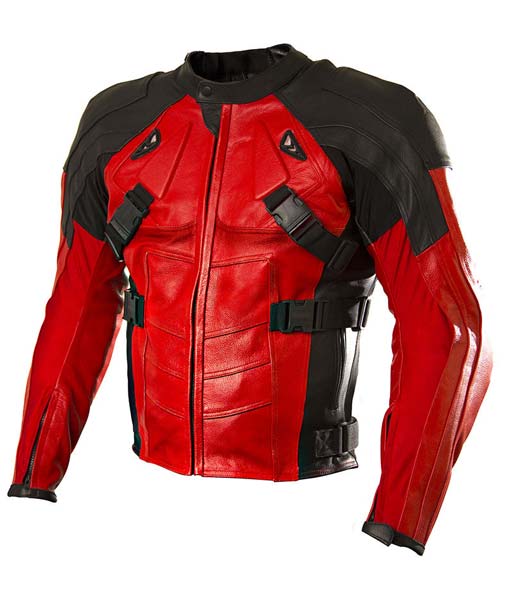 armoured leather motorcycle jacket