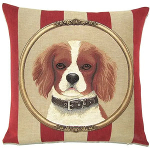 King Charles Cavalier Portrait Throw Pillow - Horse Country Trading Company