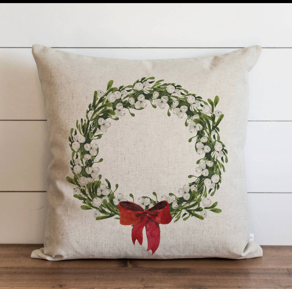 2) Christmas Pillows~19 x 11~Sled/Berries/Script~Down Fill Insert~Zipper~Lovely