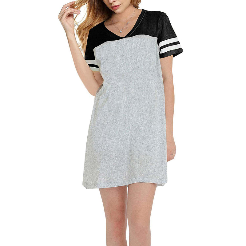 v neck sleep dress