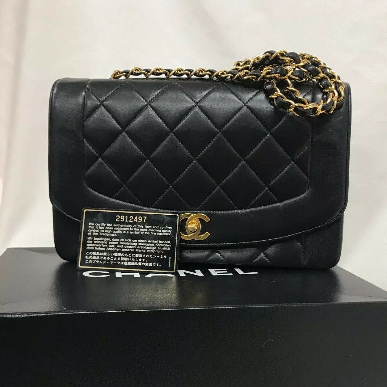 Chanel Black Medium Lambskin Diana Single Flap Crossbody Vintage Bag M – The Daily Coveted