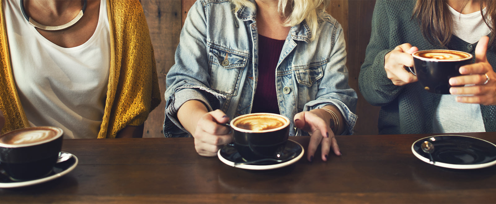 Women enjoying coffee