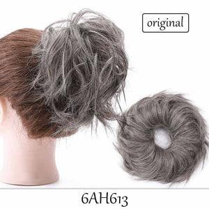 Ombre Gray Synthetic Messy Scrunchies