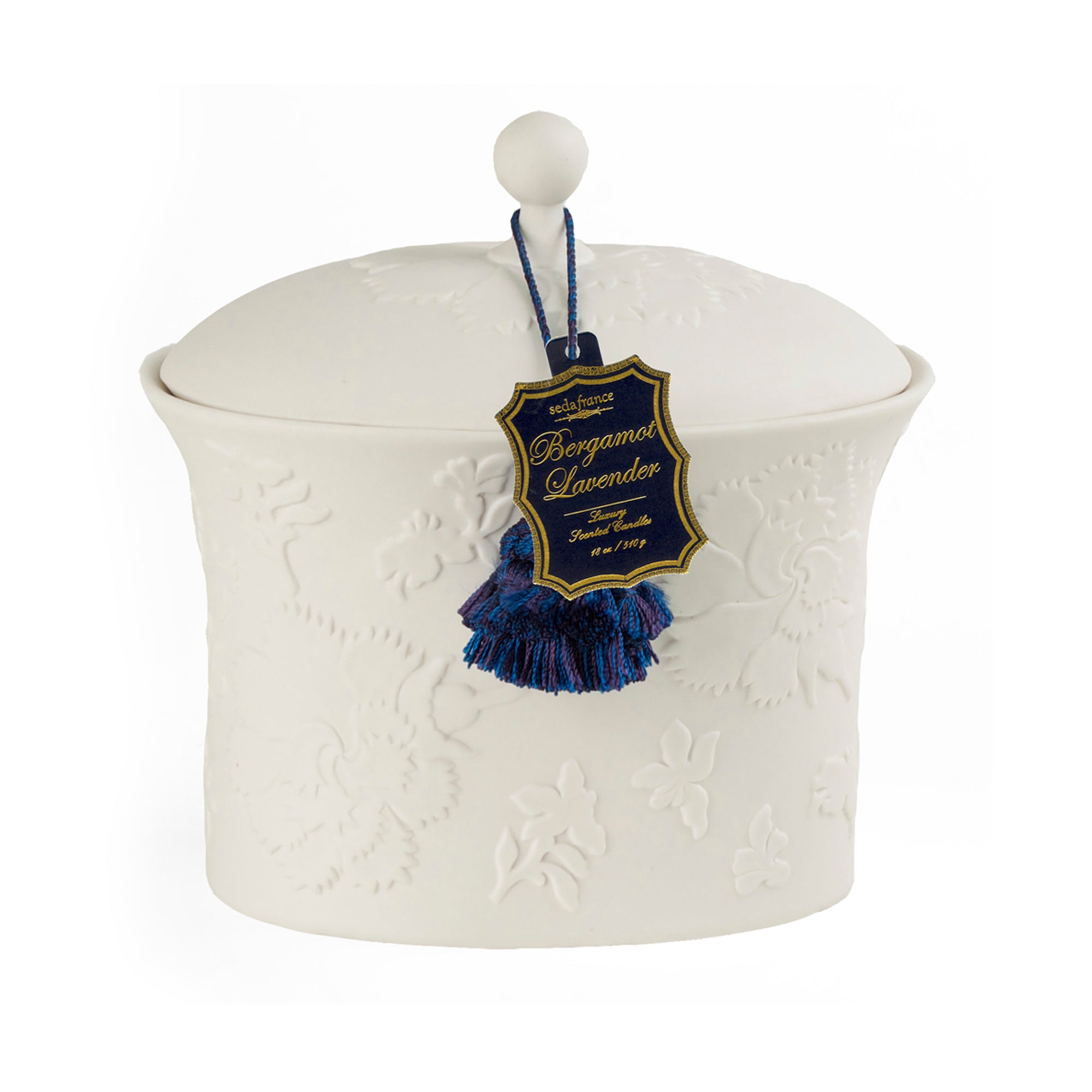 Two Wicks Soy Wax Candle in a Porcelain Bowl - Deruta Style