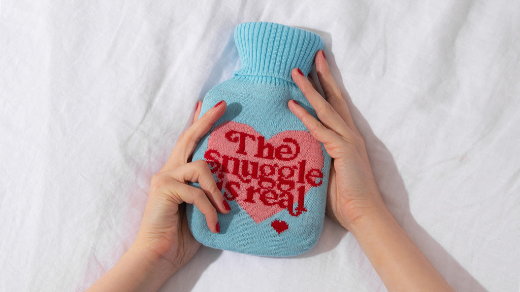 The Snuggle is Real Moxie mini hot water bottle