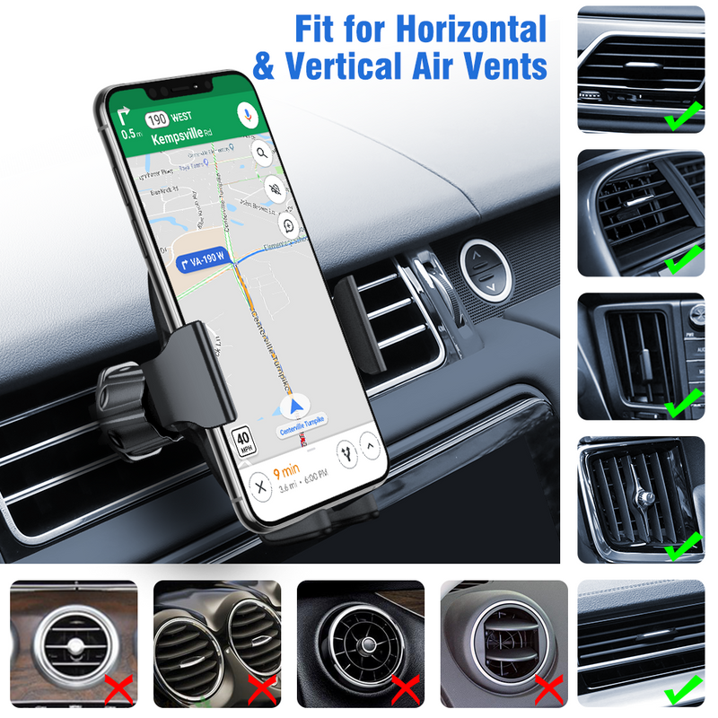 Upgraded Air Vent Car Phone Holder Cradle | Miracase