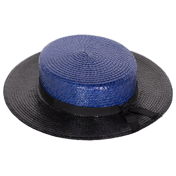 Saint Laurent Black Large Straw Hat for Men