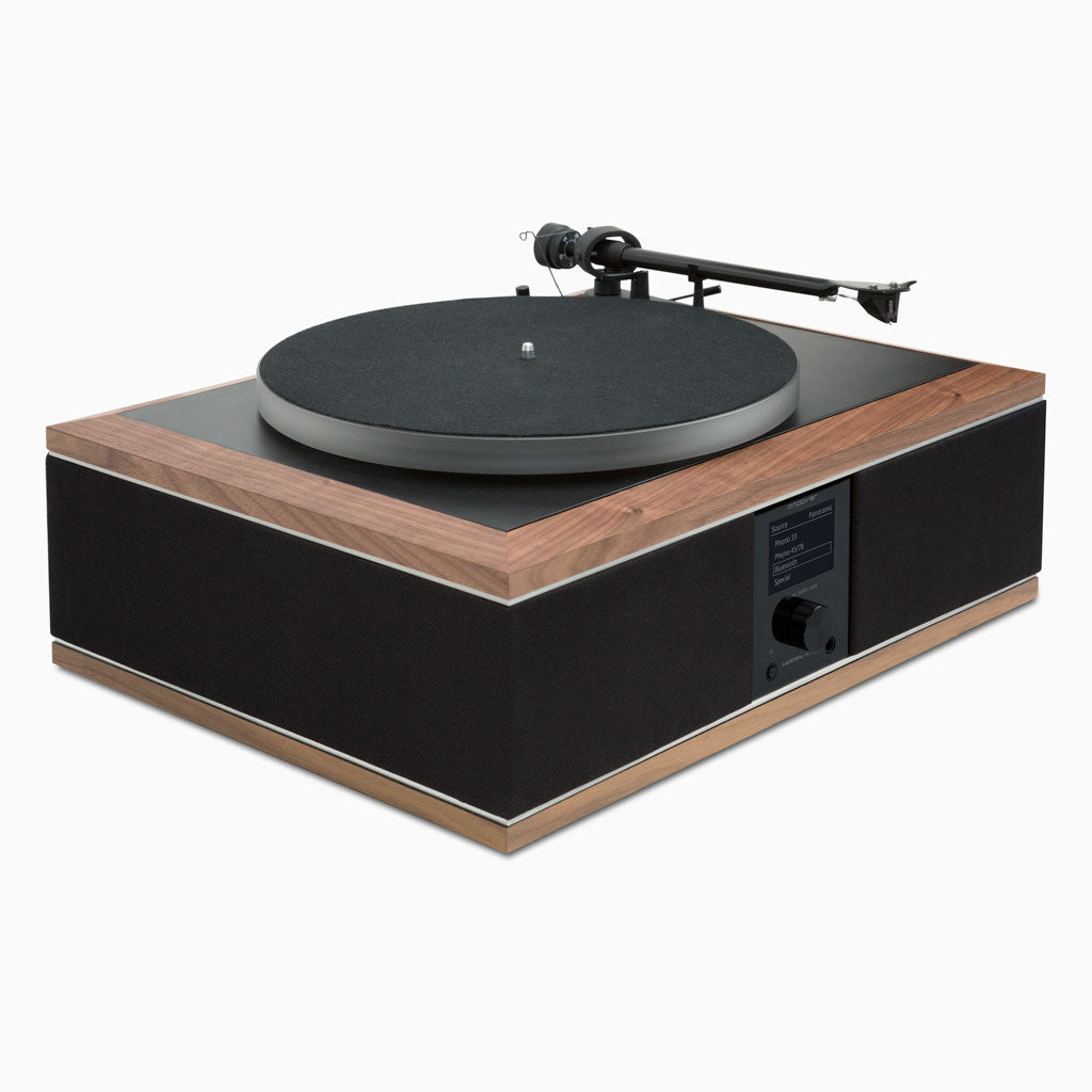 music system with record player