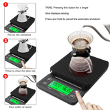 3Kg/0.1G 5Kg/0.1G Drip Coffee Scale with Timer Portable Electronic Digital Kitchen Scale High Precision LCD Electronic Scales, Measurement Tools