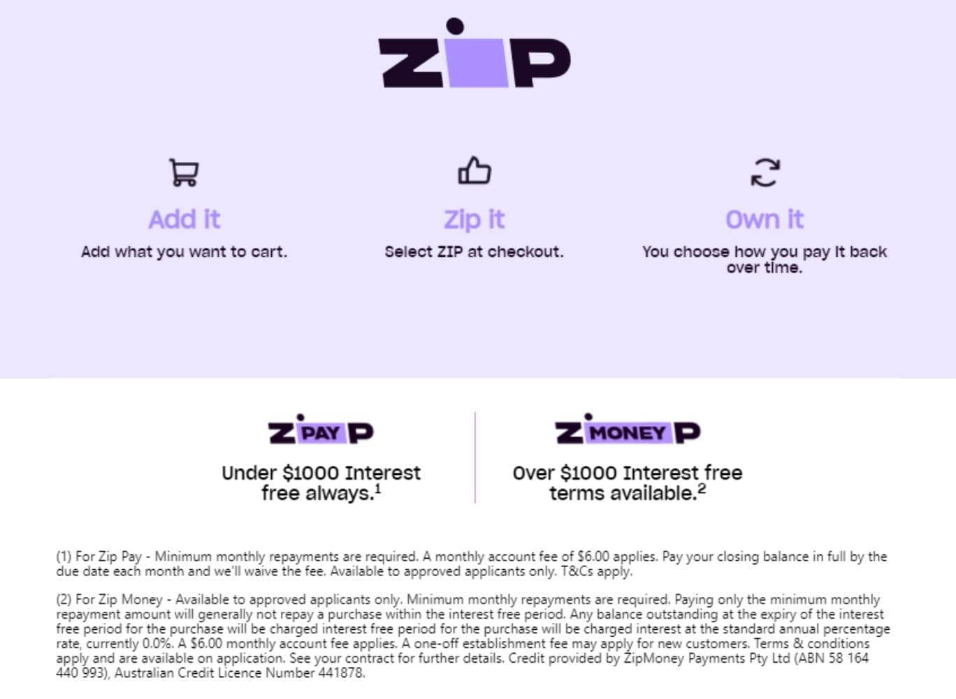 Zip Pay Australia - How Zip works - Paper Kooka