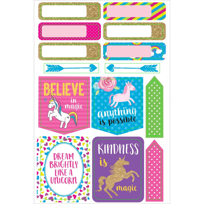 Essentials Unicorn Planner Stickers Set Believe in Magic - Paper Kooka