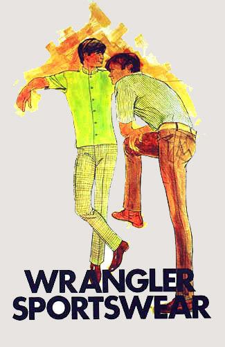 1960's Walt Gowske Wrangler Denim Jeans Sixties Nehru Fashion Poster – Vintage  Poster Works: Debra Clifford