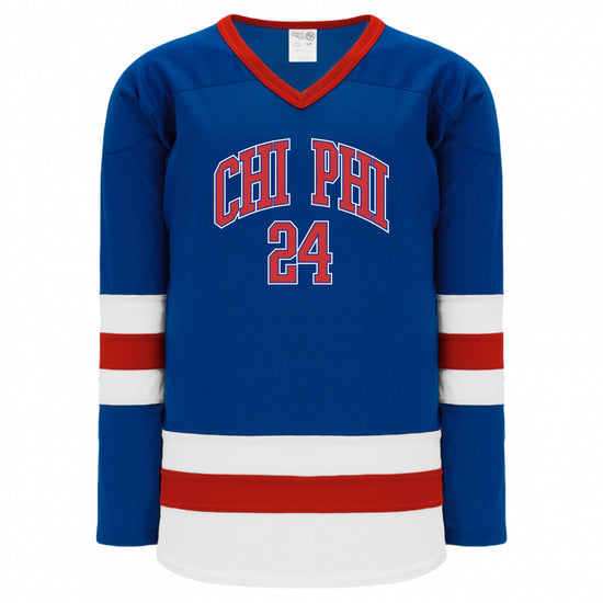 Chi Phi Personalized Patriotic Hockey Jersey