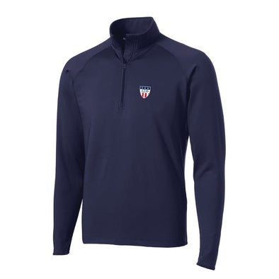Delta Sig Navy USA Badge Performance Quarterzip | Delta Sigma Phi | Sweatshirts > 1/4 zip sweatshirts