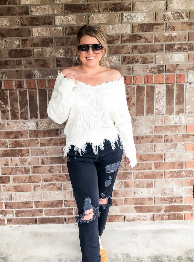 frayed sweater boutique