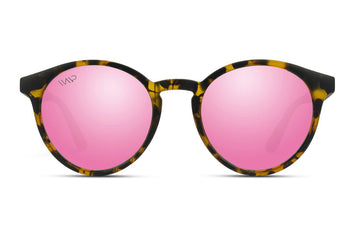 Clove Pink Lens Round Sunglasses