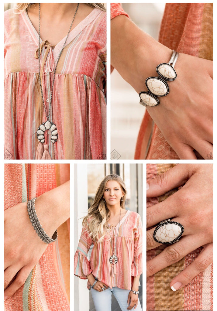 Paparazzi Accessories Simply Santa Fe White Stone Rustic Fashion Fix S Smitten With Jewels