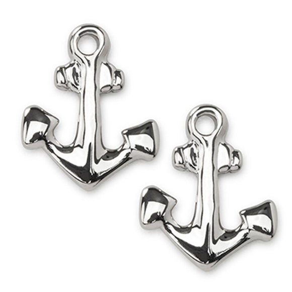 D'Amico Sterling Silver Anchor Post Earring