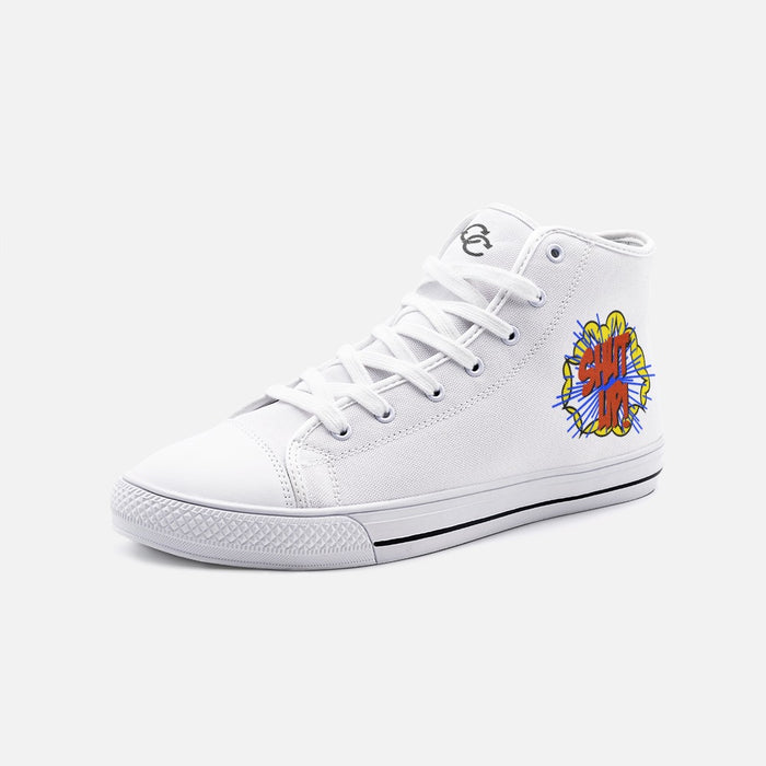 high top canvas shoes