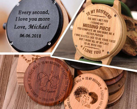 montre en bois personnalisable