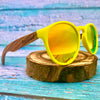 Lunettes de soleil en bois zébré enfant