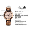 Montres en bois date automatique couple et unisexe