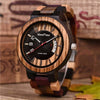 Montres en bois date automatique couple et unisexe