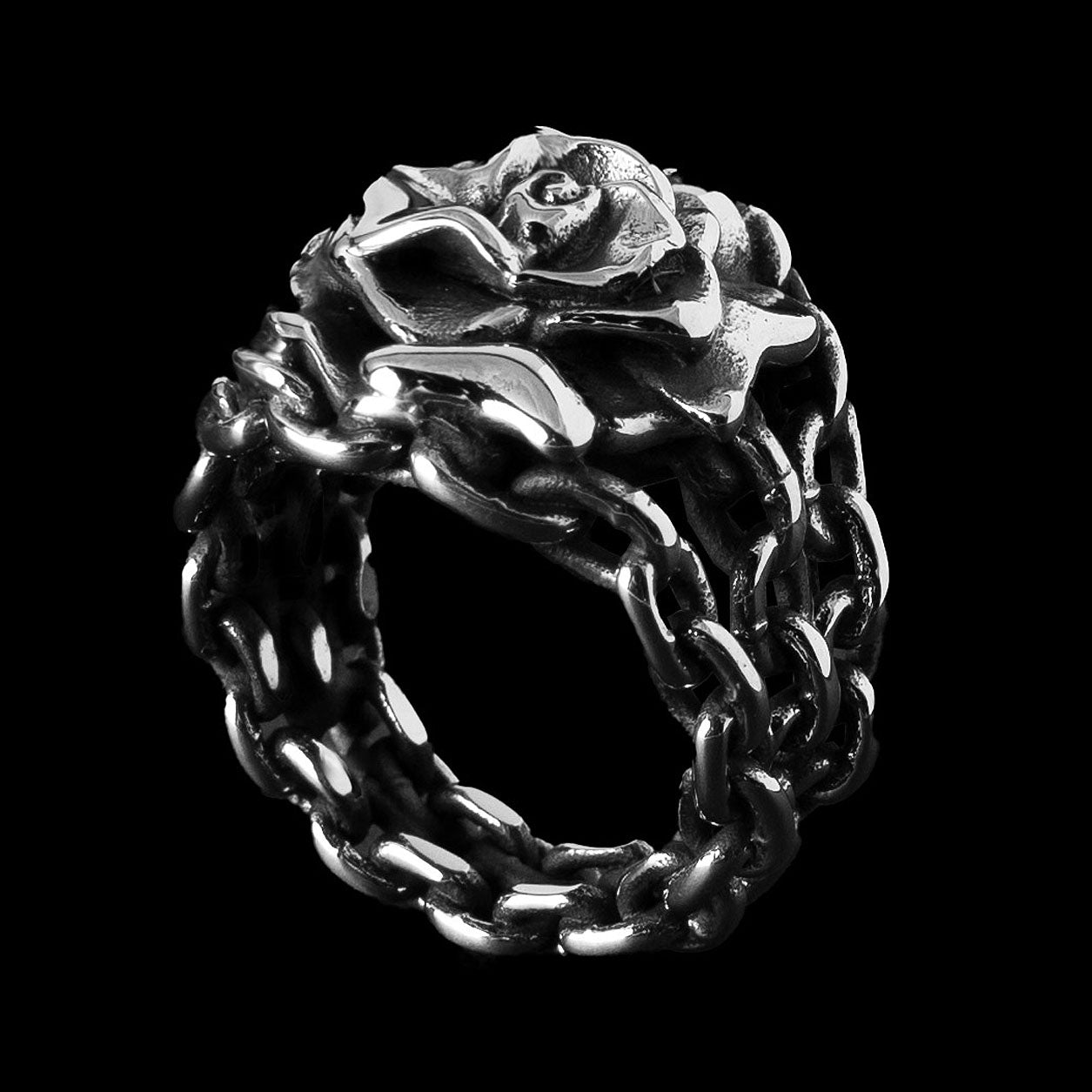 simu Stainless Steel Rings for Men Women Stylish Personality Daisy