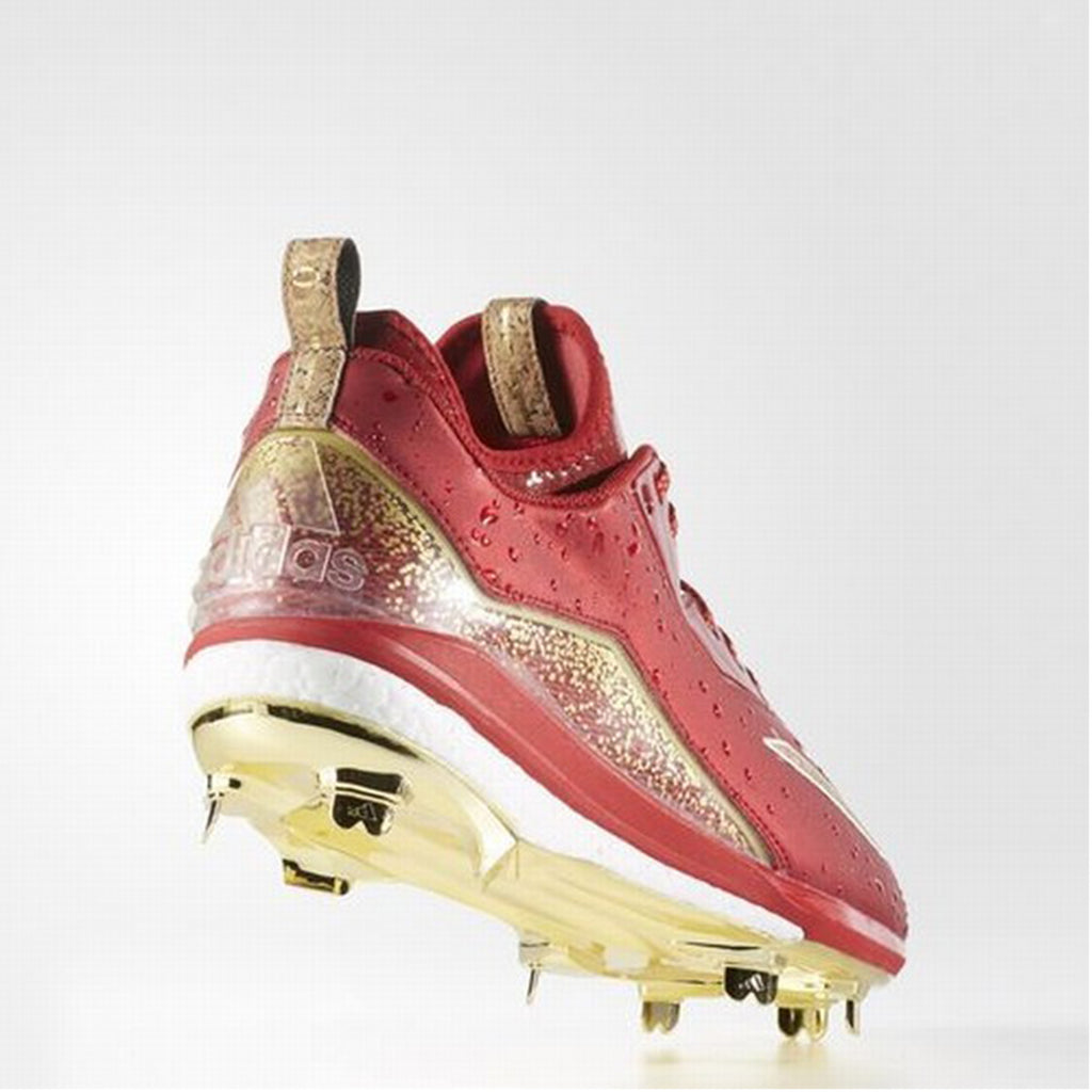 red metal cleats