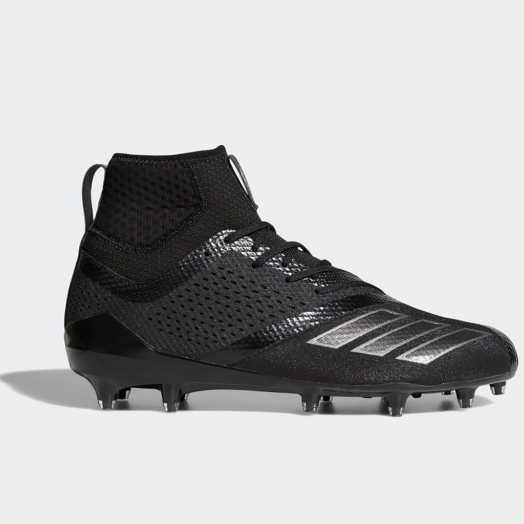 all black adizero football cleats