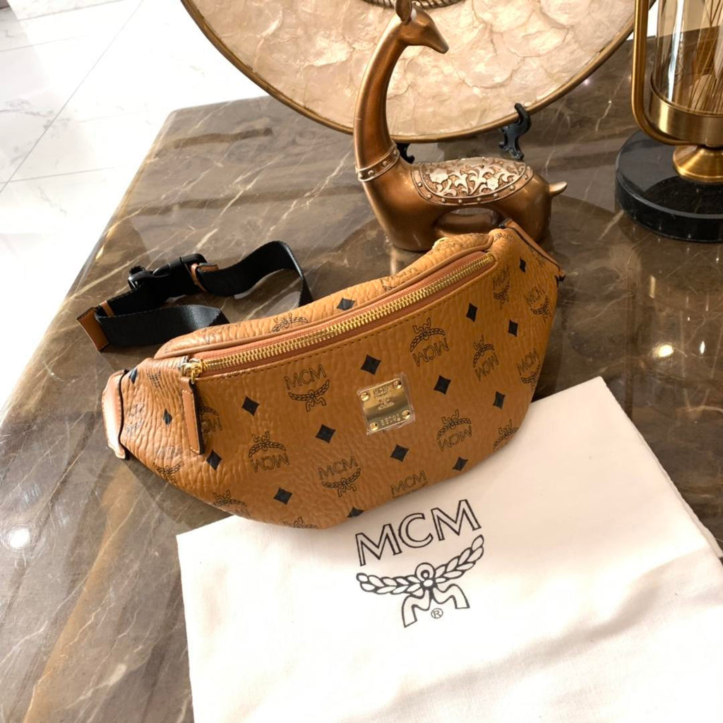 mcm rose gold fanny pack