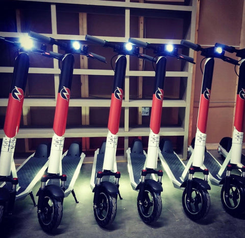 Fleet of custom branded e-scooters for your employees or visitors